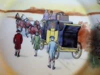 Small Royal Doulton Bone China Victor Venner 'Coaching Days' Rack Plate c1927 (Sold)