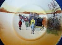 Small Royal Doulton Bone China Victor Venner 'Coaching Days' Rack Plate c1927 (Sold)