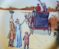 Small Royal Doulton Bone China Victor Venner 'Coaching Days' Rack Plate c1928 #1