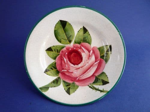 Small Wemyss Ware 'Cabbage Rose' Plate c1910