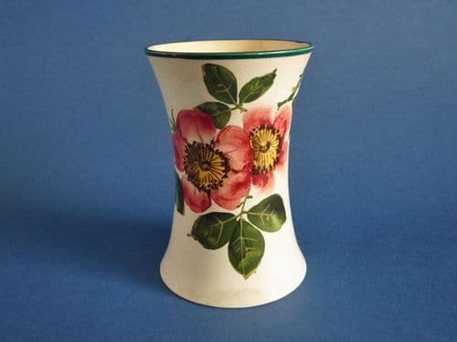 Small Wemyss Ware 'Dog Roses' Beaker Vase c1900