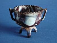 Sowerby Purple Malachite Slag Glass Trinket Stand c1878 (Sold)