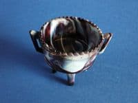 Sowerby Purple Malachite Slag Glass Trinket Stand c1878 (Sold)