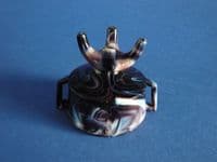 Sowerby Purple Malachite Slag Glass Trinket Stand c1878 (Sold)