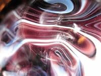 Sowerby Purple Malachite Slag Glass Trinket Stand c1878 (Sold)