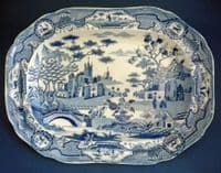 Spode 'Gothic Castle' Pattern Small Platter c1815 (Sold)