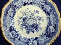Spode's Imperial 'Blue Rose' Dessert Plate c1825