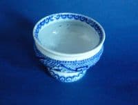 Staffordshire Willow Pattern Open Salt Cellar c1840