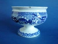 Staffordshire Willow Pattern Open Salt Cellar c1840