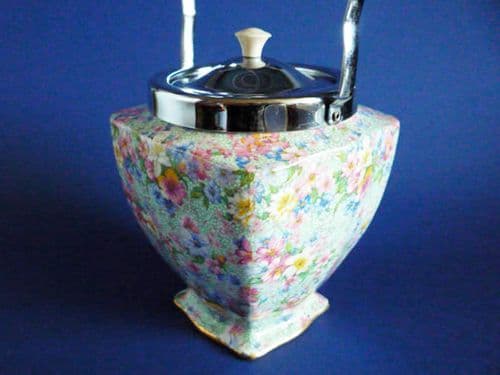 Stunning Royal Winton 'Marion' Chintz Biscuit Barrel c1951