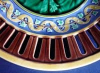 Stunning Wedgwood Majolica 'Email Ombrant' Reticulated Plate c1871