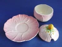 Superb Carlton Ware Pink Buttercup Preserve Pot c1936 (Sold)