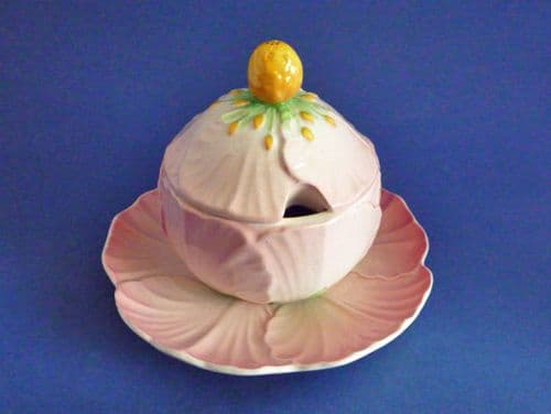 Superb Carlton Ware Pink Buttercup Preserve Pot c1936 (Sold)