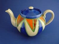 Superb Clarice Cliff Original Bizarre Geometric Globe Teapot c1929 (Sold)