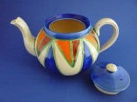 Superb Clarice Cliff Original Bizarre Geometric Globe Teapot c1929 (Sold)