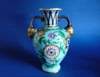 Superb Crown Derby Aesthetic Movement 'Cloisonne' Vase c1878 (Sold)