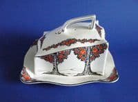 Superb Crown Ducal 'Orange Tree' Cheese Dish c1925 (Sold)