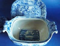 Superb Early John and William Ridgway 'Angus Seats' Pattern Sauce Tureen & Stand c1815