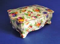 Superb Grimwades Royal Winton 'Evesham' Chintz Candy Box c1950 (Sold)