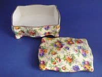 Superb Grimwades Royal Winton 'Evesham' Chintz Candy Box c1950 (Sold)