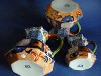 Superb Rare Set of 3 Graduated Davenport 'Peony' Japan Pattern Hydra Jugs c1820 (Sold)