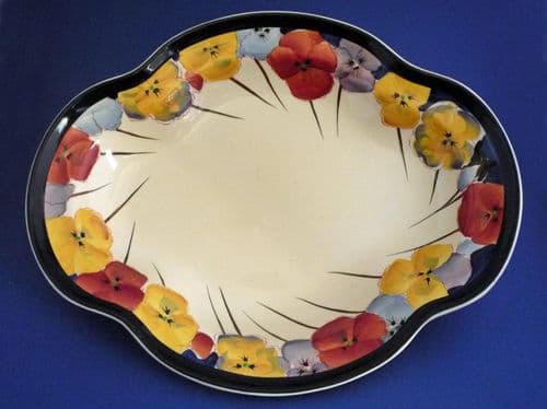 Superb Royal Doulton 'Pansies' D4049 Arnhem Tray c1936