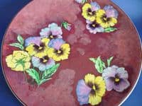 Superb Royal Doulton 'Pansy - Mottled Ground' Wall Plaque D6402 c1953