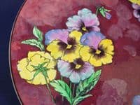 Superb Royal Doulton 'Pansy - Mottled Ground' Wall Plaque D6402 c1953