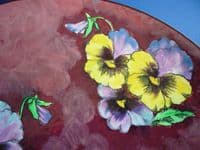 Superb Royal Doulton 'Pansy - Mottled Ground' Wall Plaque D6402 c1953