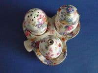 Superb Royal Winton 'Cotswold' Chintz Trefoil Cruet c1952