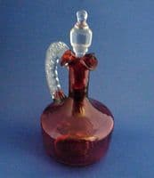 Superb Victorian Cranberry Glass Wine Jug with Stopper c1880