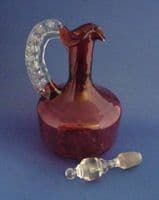 Superb Victorian Cranberry Glass Wine Jug with Stopper c1880