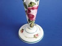 Superb Wemyss Ware 'Cabbage Roses' Tall Kintore Candlestick c1900
