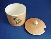 Susie Cooper Bone China Pink Sgraffito Flower Preserve Pot c1955