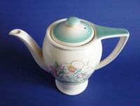 Susie Cooper Crown Works Green 'Dresden Spray' Rex Coffee Pot c1938 (Sold)