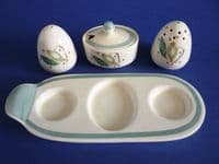 Susie Cooper Crown Works Pottery Green 'Gardenia' Cruet c1950