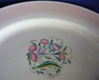 Susie Cooper Crown Works Pottery Pink 'Dresden Spray' Small Oval Platter c1935