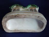 Unusual 19th Century Staffordshire Pottery Cottage Moneybox c1870