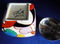Unusual Clarice Cliff Bizarre 'Blue Autumn' Sugar Cube Box c1932 (Sold)