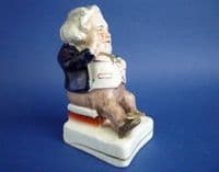 Unusual early Victorian Staffordshire Pottery Figure 'The Snuff Taker' c1840