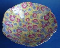 Unusual Grimwades Royal Winton 'Royalty' Chintz Footed Dish c1937
