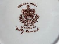 Unusual Hancock's Corona Ware 'Jacobean' Trio by Molly Hancock c1930