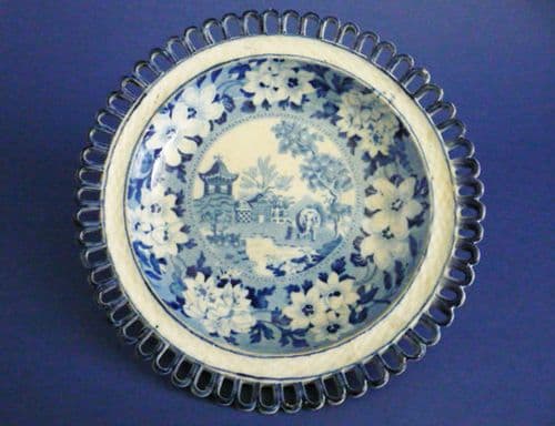 Unusual John Rogers 'Elephant' Pattern Arcaded Dessert Dish c1815 (Sold)