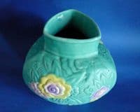 Unusual Shorter & Son Art Deco Triangular Vase c1935