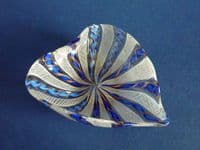 Venetian Latticino Glass Heart Shaped Dish c1900 (Sold)