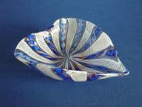 Venetian Latticino Glass Heart Shaped Dish c1900 (Sold)