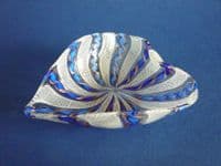 Venetian Latticino Glass Heart Shaped Dish c1900 (Sold)