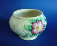 Vintage Carlton Ware Yellow 'Wild Rose' Sugar Bowl c1939