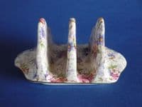 Vintage Grimwades Royal Winton 'Eleanor' Chintz Toast Rack c1940 (Sold)