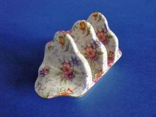 Vintage Grimwades Royal Winton 'Eleanor' Chintz Toast Rack c1940 (Sold)